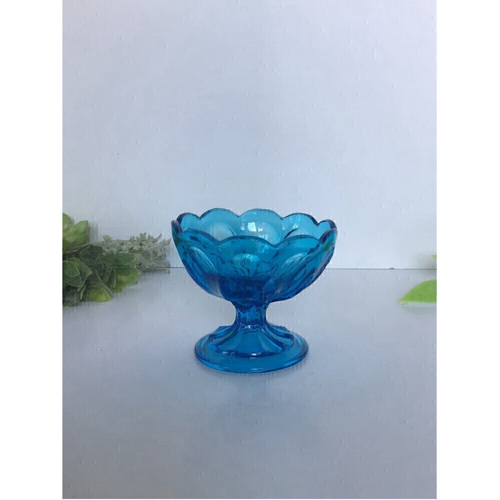 VINTAGE Blue Sherbet Bowl